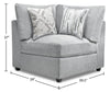 Scott Living Evolve Modular 39.5" Linen-Look Fabric Corner Chair with Feather Down Cushions - Grey | Fauteuil modulaire en coin Evolve de Scott Living de 39,5 po en tissu d’apparence lin avec coussins en duvet et plumes - gris clair