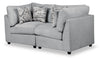 Scott Living Evolve Modular 79" Linen-Look Fabric Loveseat with Removable Feather Down Cushions - Grey | Causeuse modulaire Evolve de Scott Living de 79 po en tissu d’apparence lin avec coussins amovibles en duvet et plumes - gris