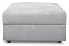 Scott Living Evolve Modular 39.5" Linen-Look Fabric Storage Ottoman with Feather Down Cushion - Grey | Pouf de rangement modulaire Evolve de Scott Living de 39,5 po en tissu d’apparence lin avec coussin en duvet et plumes - gris