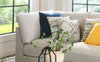 Scott Living Evolve Modular 4-Piece Linen-Look Fabric Pit Sofa Sectional with Feather Down Cushions - Grey | Sofa sectionnel modulaire de style cocon Evolve de Scott Living 4 pièces en tissu d’apparence lin avec coussins en duvet et plumes - gris