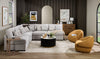 Scott Living Evolve Modular 5-Piece Linen-Look Fabric Armless Sectional with Feather Down Cushions - Grey | Sofa sectionnel sans accoudoirs modulaire Evolve de Scott Living 5 pièces en tissu d’apparence lin avec coussins en duvet et plumes - gris