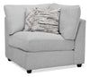 Scott Living Evolve Modular 6-Piece Linen-Look Fabric Sectional with Feather Down Cushions - Grey | Sofa sectionnel modulaire Evolve de Scott Living 6 pièces en tissu d’apparence lin avec coussins en duvet et plumes - gris