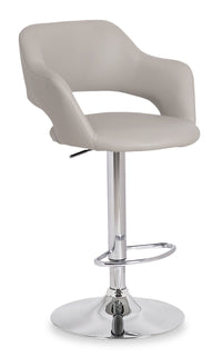 Finn Barstool with Swivel & Adjustable Seat, Vegan Leather Fabric, 23-31.5