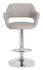 Finn Barstool with Swivel & Adjustable Seat, Vegan Leather Fabric, 23-31.5"H, Metal - Beige | Tabouret 23-31.5 po bar Finn en tissu de cuir végétalien et en métal avec siège pivotant et réglable - beige