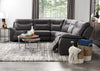 Floy 6-Piece Faux Suede Power Reclining Sectional with Power Headrests, Console and USB Port - Grey | Sofa sectionnel à inclinaison électrique Floy 6 pièces en suédine avec appuie-têtes électriques, console et port USB - gris | FLO2GYS6