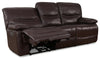 Franco 89" Genuine Leather Zero Gravity Power Reclining Sofa with USB Ports - Brown | Sofa à inclinaison électrique Franco de 89 po en cuir véritable avec position zéro gravité et ports USB - brun