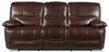 Franco 89\" Genuine Leather Zero Gravity Power Reclining Sofa with USB Ports - Brown