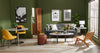 Kort & Co. Freeman 80” Linen-Look Fabric Condo Size Sofa with Wood Legs - Charcoal Grey | Sofa Freeman de Kort & Co. de 80 po de format condo en tissu d’apparence lin avec base et pattes en bois - gris anthracite