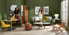 Kort & Co. Freeman 80” Linen-Look Fabric Condo Size Sofa with Wood Legs - Avocado Green | Sofa Freeman de Kort & Co. de 80 po de format condo en tissu d’apparence lin avec base et pattes en bois - vert avocat