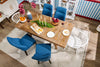 Gabi Dining Chair with Linen-Look Fabric - Blue | Chaise de salle à manger Gabi en tissu d’apparence lin - bleue