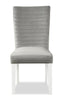 Garbo Dining Chair with Velvet Fabric, Wood - Grey | Chaise de salle à manger Garbo en tissu de velours et en bois - grise