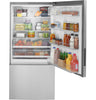 GE 31" 17.7 Cu. Ft. Counter-Depth Bottom-Freezer Refrigerator - Stainless Steel - GBE17HYRFS  | Réfrigérateur GE de 17,7 pi3 et de 31 po de profondeur comptoir à congélateur inférieur - acier inoxydable - GBE17HYRFS  | GBE17RFS