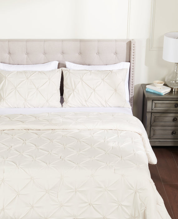 Gardenia Wynd 3-Piece King Comforter Set - Oatmeal