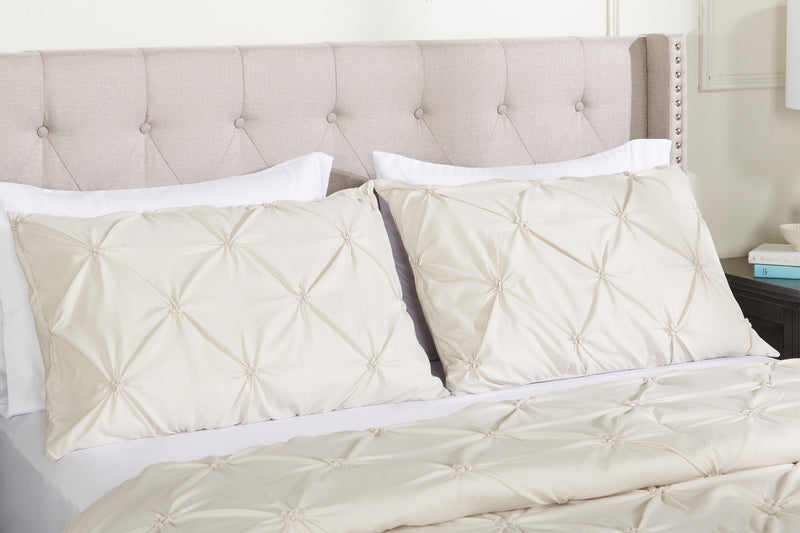Gardenia Wynd 3-Piece King Comforter Set - Oatmeal