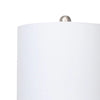 Kort & Co. Gianna 19" White and Silver Ceramic Table Lamp|Lampe de table Giada de Kort & Co. de 19 po en céramique, blanche et argentée
