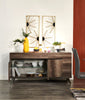 Gino Dining Server with Storage - Made in Italy, Modern, 65"W - Brown | Desserte de salle à manger Gino avec rangement - fabriquée en Italie, moderne, 65 po (L) - brune