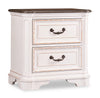 Grace Bedside 2-Drawer Nightstand with Built-in USB Ports, 28"W x 28"H - Antique White