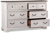 Grace Bedroom 6-Drawer Dresser, 64"W x 40"H - Antique White | Commode Grace de 64 po (L) x 40 po (H) à 6 tiroirs pour la chambre à coucher - blanc antique