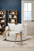 Made in Canada Grande 48" Chenille Fabric Cuddler Accent Chair - Plush Heaven White | Fauteuil d’appoint Cuddler Grande de 48 po fabriqué au Canada en tissu de chenille - blanc Plush Heaven