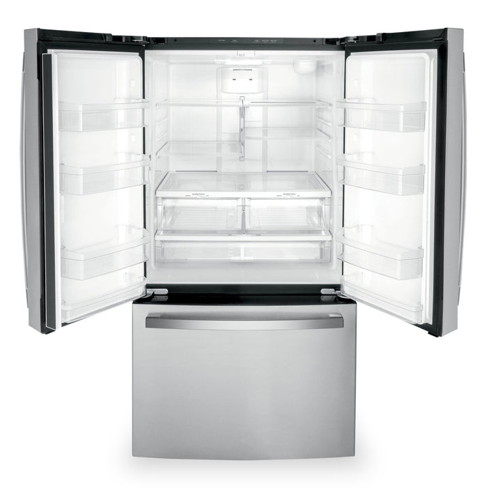 GE 36\" 21.9 Cu. Ft. Counter-Depth French-Door Refrigerator - Stainless Steel - GWE22JYMFS