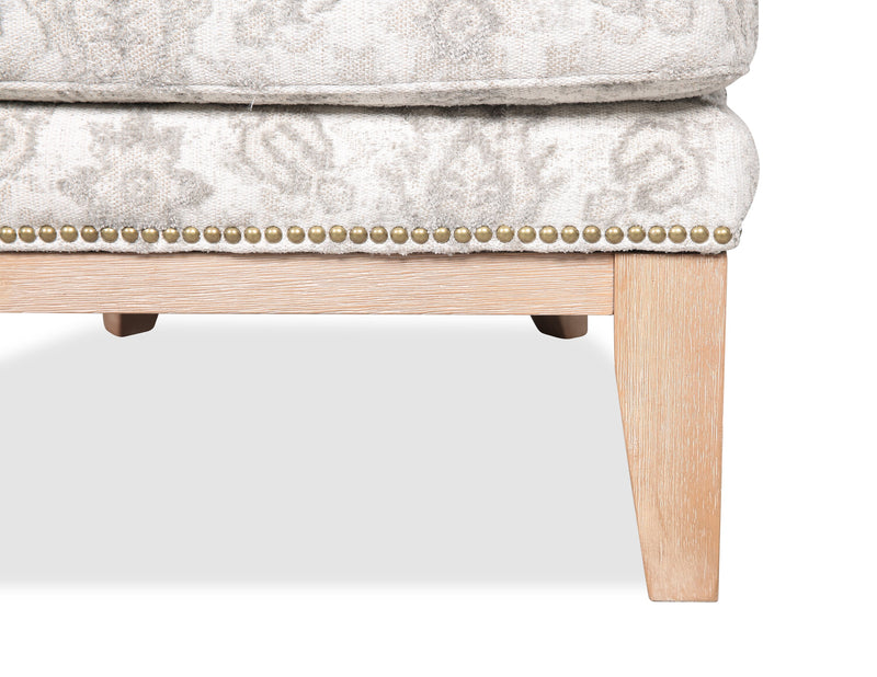 Haden 30\" Chenille Fabric Accent Chair with Wood Base and Nailhead Trim - Limbu Mint Multicolour