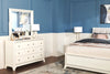 Halo Bedroom Dresser Mirror with LED Light, Glam - White | Miroir de commode de chambre à coucher somptueux Halo avec éclairage à DEL - blanc