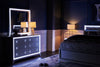 Halo Bedroom 6-Drawer Dresser with LED Light, 58"W x 35"H, Glam - White | Commode somptueuse Halo de 58 po (l) x 35 po (H) à 6 tiroirs avec éclairage à DEL pour la chambre à coucher - blanche