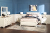 Halo Panel Bed with Headboard & Frame, LED, Glam, White - Queen Size | Lit à panneaux Halo somptueux avec tête de lit, cadre de lit et éclairage à DEL, blanc - format grand lit