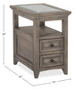 Hanson 15” Traditional Pine Chairside Table with Storage - Dovetail Grey | Table de fauteuil traditionnelle Hanson de 15 po en pin - gris tourterelle