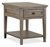 Hanson 20” Traditional Pine End Table with Storage - Dovetail Grey | Table de bout traditionnelle Hanson de 20 po en pin - gris tourterelle