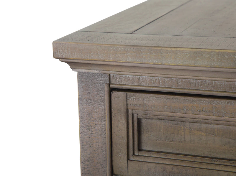 Hanson 20” Traditional Pine End Table with Storage - Dovetail Grey