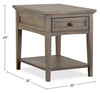 Hanson 20” Traditional Pine End Table with Storage - Dovetail Grey | Table de bout traditionnelle Hanson de 20 po en pin - gris tourterelle