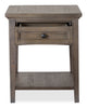 Hanson 20” Traditional Pine End Table with Storage - Dovetail Grey | Table de bout traditionnelle Hanson de 20 po en pin - gris tourterelle