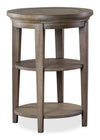 Hanson 18” Round Traditional Pine End Table - Dovetail Grey