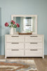 Haven Bedroom Dresser Mirror - White | Miroir de commode de chambre à coucher Haven - blanc