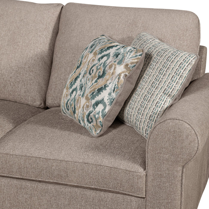 Scott Living Haven 2-Piece Right-Facing Chenille Fabric Sleeper Sectional - Taupe