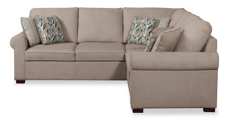 Scott Living Haven 2-Piece Left-Facing Chenille Fabric Sectional - Taupe