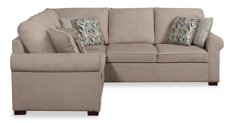 Scott Living Haven 2-Piece Right-Facing Chenille Fabric Sectional - Taupe