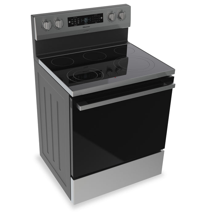 Hisense 30\" 5.8 Cu. Ft. 5-Element Electric Range with True Convection - Stainless Steel - HBE3502CAS