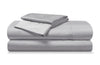 BEDGEAR Hyper-Cotton™ 4-Piece Queen Split Head Sheet Set - Light Grey | Ensemble de draps Hyper-CottonMC de BEDGEAR 4 pièces pour grand lit à tête divisée - gris clair
