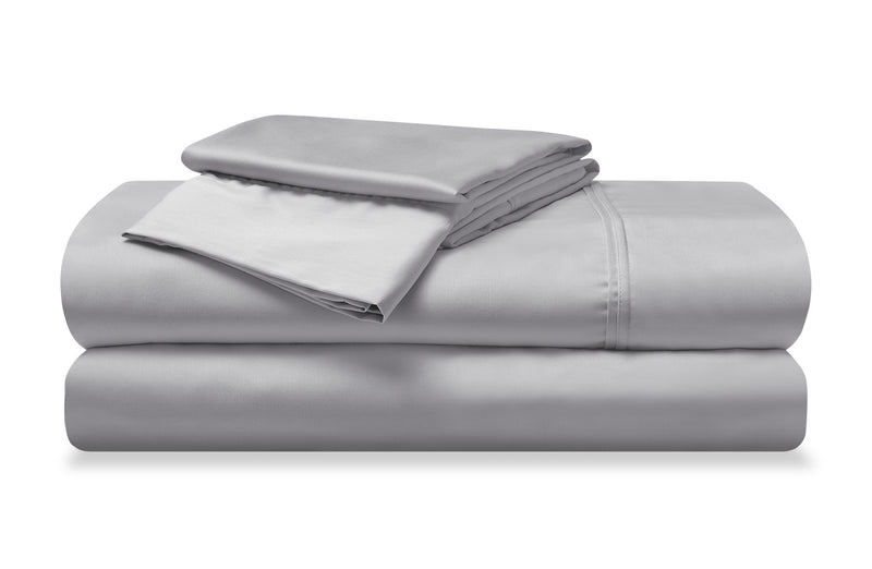 BEDGEAR Hyper-Cotton™ 4-Piece Queen Split Head Sheet Set - Light Grey