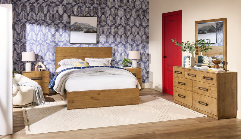 Scott Living Henri Bedroom 7-Drawer Dresser, 64\"W x 34\"H, Wood - Brown