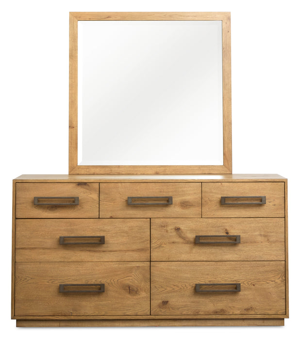 Scott Living Henri Bedroom 7-Drawer Dresser, 64\"W x 34\"H, Wood - Brown
