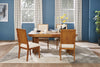 Scott Living Henri Dining Chair with Polyester Fabric, Wood - Brown & Cream | Chaise de salle à manger Henri de Scott Living en bois avec tissu de polyester - brune et crème