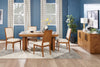 Scott Living Henri Dining Chair with Polyester Fabric, Wood - Brown & Cream | Chaise de salle à manger Henri de Scott Living en bois avec tissu de polyester - brune et crème