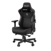 Anda Seat Kaiser 3 XL Ergonomic Genuine Leather Gaming Chair - Black|Fauteuil de jeu très large ergonomique Kaiser 3 de Anda Seat en cuir véritable - noir