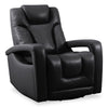 Kenzo 35" Leather-Look Fabric Swivel Glider Reclining Chair - Black | Fauteuil pivotant, coulissant et inclinable Kenzo de 35 po en tissu d’apparence cuir - noir