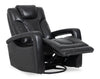 Kenzo 35" Leather-Look Fabric Swivel Glider Reclining Chair - Black | Fauteuil pivotant, coulissant et inclinable Kenzo de 35 po en tissu d’apparence cuir - noir