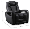 Kenzo 35" Leather-Look Fabric Swivel Glider Reclining Chair - Black | Fauteuil pivotant, coulissant et inclinable Kenzo de 35 po en tissu d’apparence cuir - noir