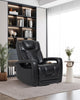 Kenzo 35" Leather-Look Fabric Swivel Glider Reclining Chair - Black | Fauteuil pivotant, coulissant et inclinable Kenzo de 35 po en tissu d’apparence cuir - noir